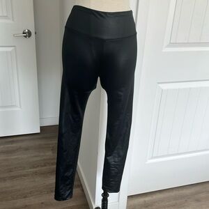 Wild fable black faux leather leggings high waisted.